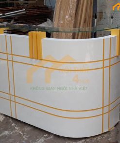 Quầy lễ tân bo cong 1m2 hiện đại
