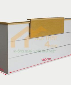 Mẫu quầy lễ tân gỗ 1m6 đẹp