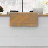 Quầy lễ tân gỗ MDF 1m6 hiện đại - QLT17 2 Mẫu quầy lễ tân gỗ 1m6 đẹp