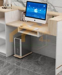 Mẫu quầy lễ tân gỗ MDF hiện đại