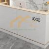 Mẫu quầy lễ tân gỗ MDF hiện đại
