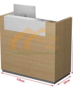 Quầy lễ tân gỗ MDF nhỏ gọn 1m2