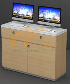 Quầy lễ tân gỗ MDF nhỏ gọn 1m2