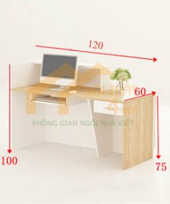 Quầy lễ tân gỗ MDF nhỏ gọn 1m2