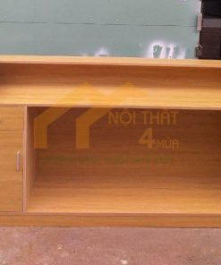 Quầy lễ tân phối sọc 2m gỗ MDF hiện đại - QLT29 4 Mẫu quầy lễ tân phối sọc 2m