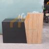 Mẫu quầy lễ tân vân đá phối gỗ