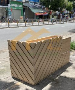 Quầy lễ tân 1m8 gỗ hiện đại