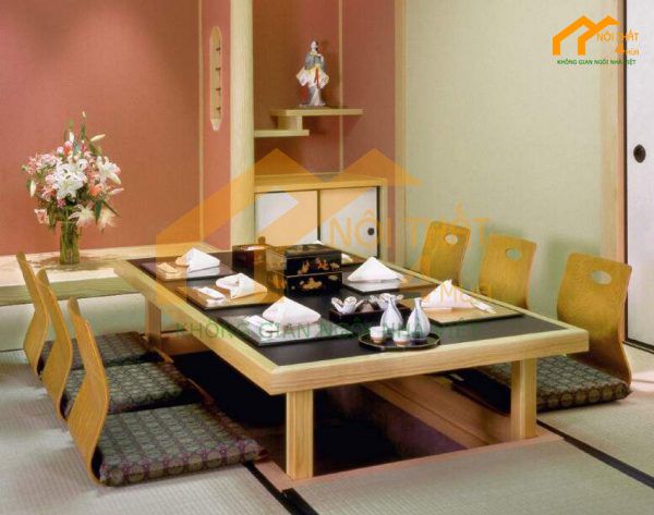 Mẫu bàn ăn bệt kiểu Hàn đơn giản đẹp