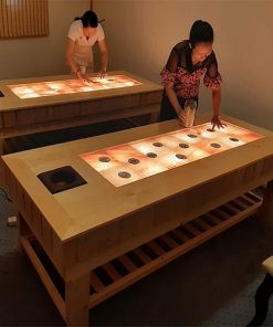 Mẫu giường massage đá muối himalaya 14 viên