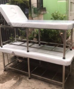 Mẫu giường massage nâng cầu inox