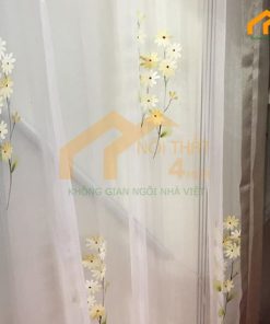 Rèm vải Voan spa RSPV01 7 Mẫu rèm voan họa tiết đẹp