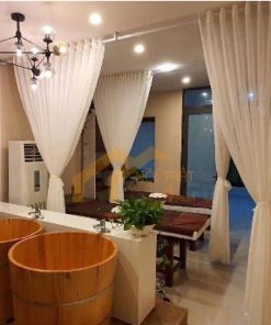 Rèm vải Voan spa RSPV01 4 Thi công rèm voan spa đẹp