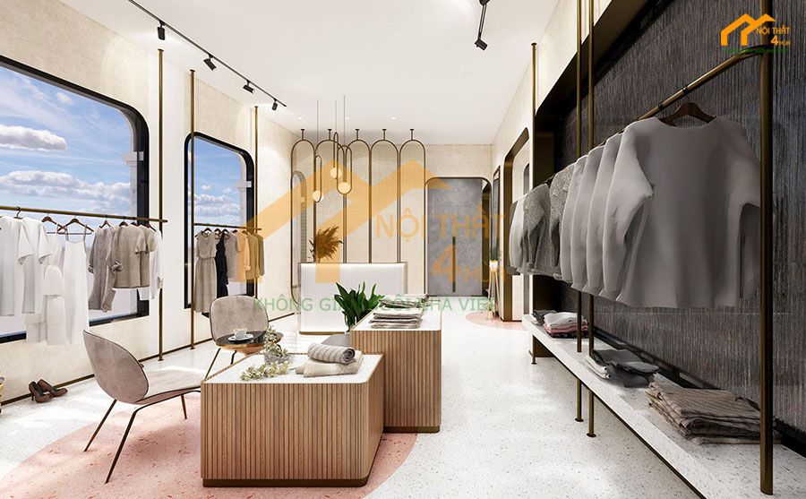 Mẫu thi công shop thời trang
