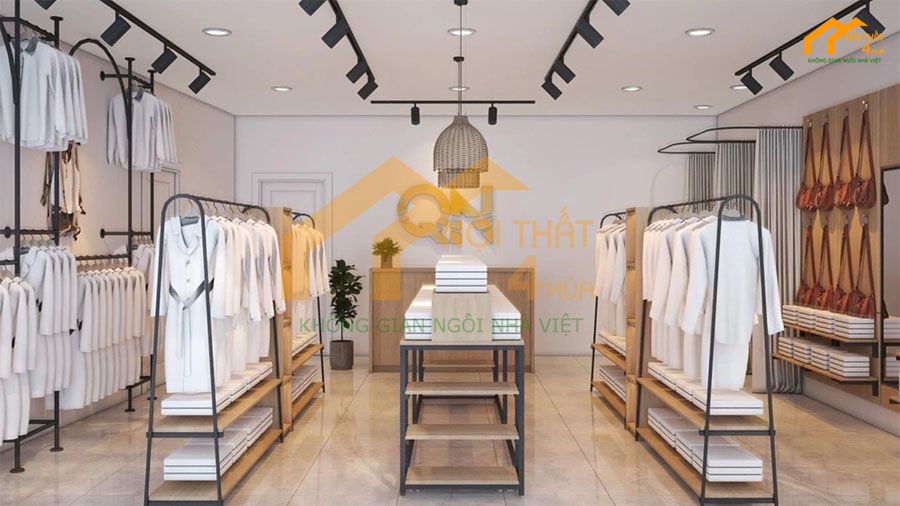 Mẫu thiết kế shop quần áo nhỏ