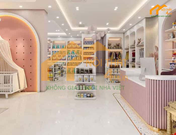 30+ Mẫu thiết kế cửa hàng bỉm sữa đẹp ấn tượng Hút Khách 1 Thiết kế cửa hàng sữa bỉm đẹp ấn tượng