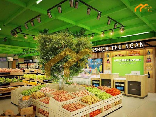 30+ Mẫu thiết kế cửa hàng thực phẩm sạch đẹp chuyên nghiệp 9 Mẫu thiết kế cửa hàng thực phẩm sạch đẹp ấn tượng