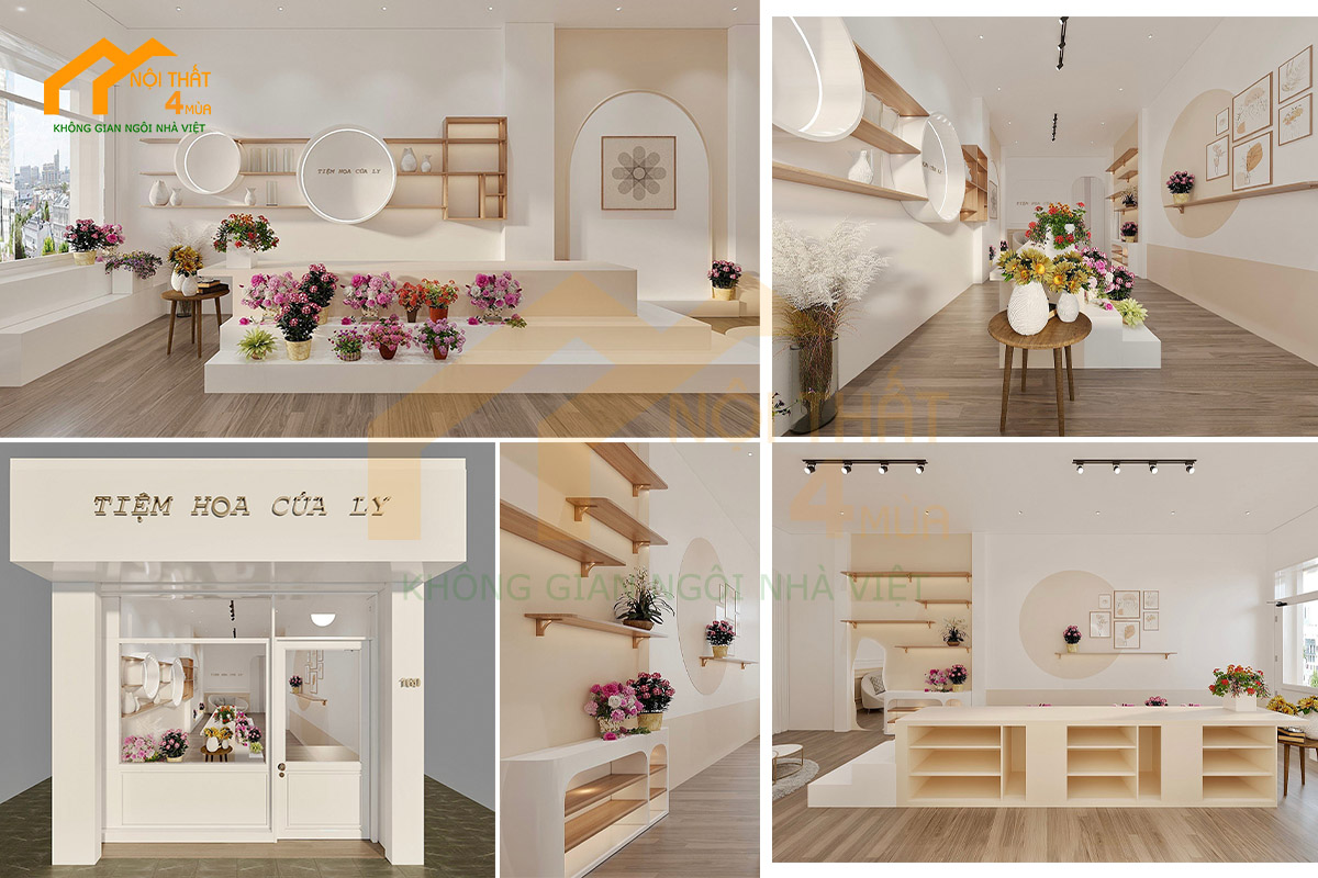 Bí quyết thiết kế shop hoa tươi cuốn hút “vạn người mê” 7 mẫu shop hoa tươi thiết kế phong cách hiện đại