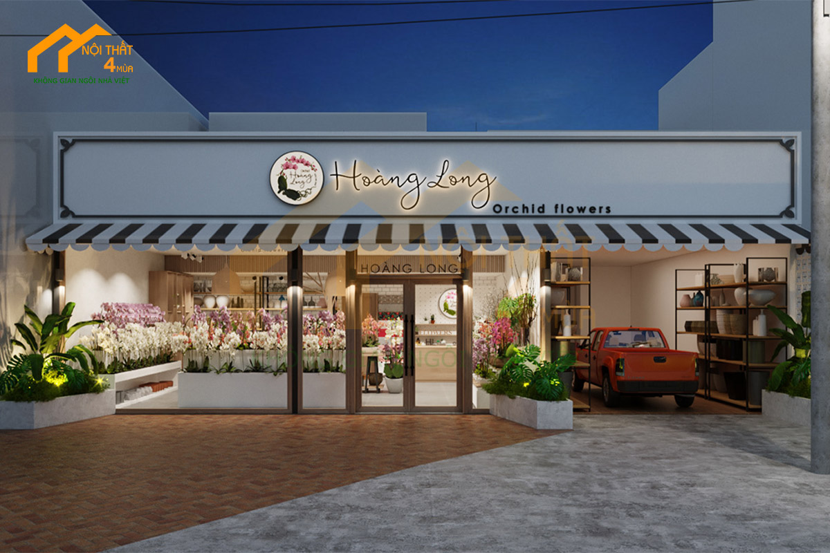 Bí quyết thiết kế shop hoa tươi cuốn hút “vạn người mê” 3 thiết kế mặt tiền shop hoa tươi hiệu quả