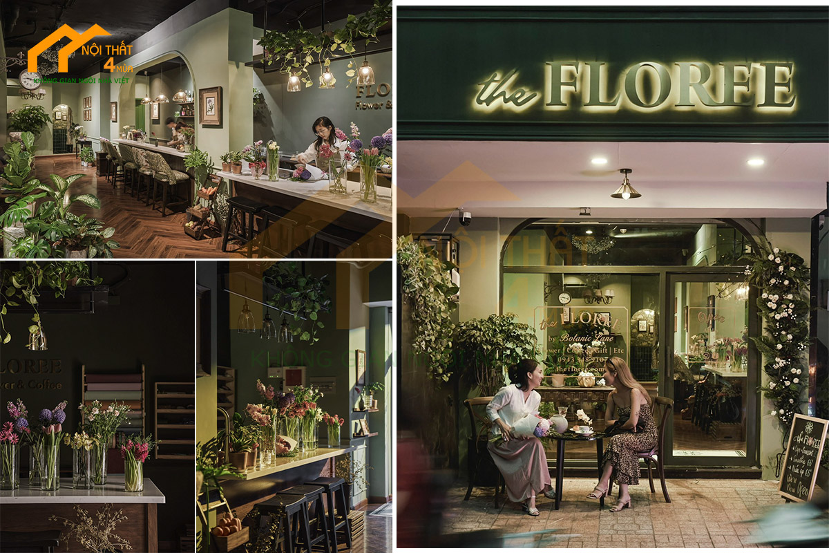 Bí quyết thiết kế shop hoa tươi cuốn hút “vạn người mê” 9 thiết kế shop hoa tươi nhỏ kèm quán cafe đọc sách