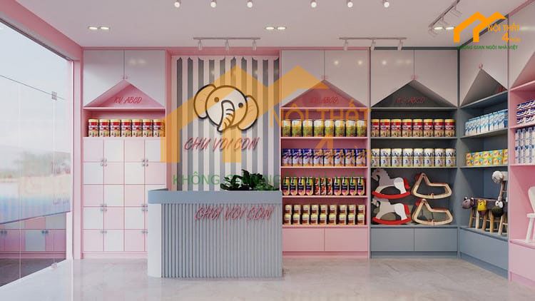 30+ Mẫu thiết kế shop mẹ và bé nhỏ đẹp và ấn tượng 32 Mẫu thiết kế shop mẹ và bé đẹp