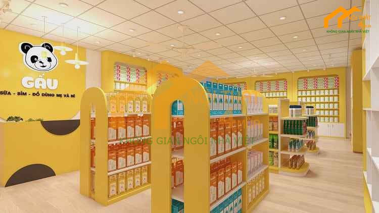 30+ Mẫu thiết kế shop mẹ và bé nhỏ đẹp và ấn tượng 22 Decor shop Mẹ và Bé phong cách hiện đại