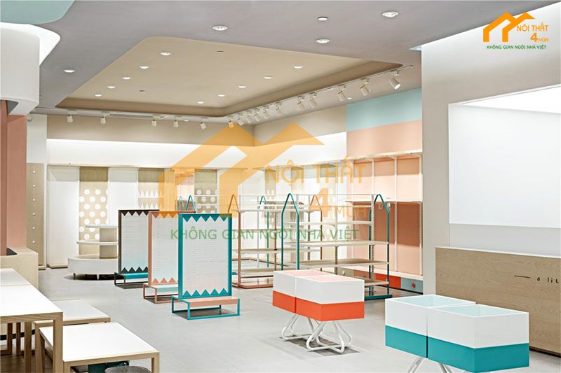 30+ Mẫu thiết kế shop mẹ và bé nhỏ đẹp và ấn tượng 23 Decor shop Mẹ và Bé phong cách hiện đại