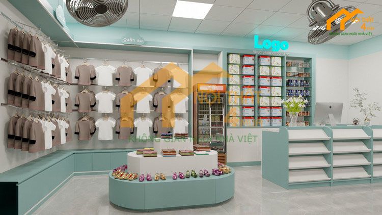 30+ Mẫu thiết kế shop mẹ và bé nhỏ đẹp và ấn tượng 26 Mẫu cửa hàng Mẹ và Bé phong cách tối giản