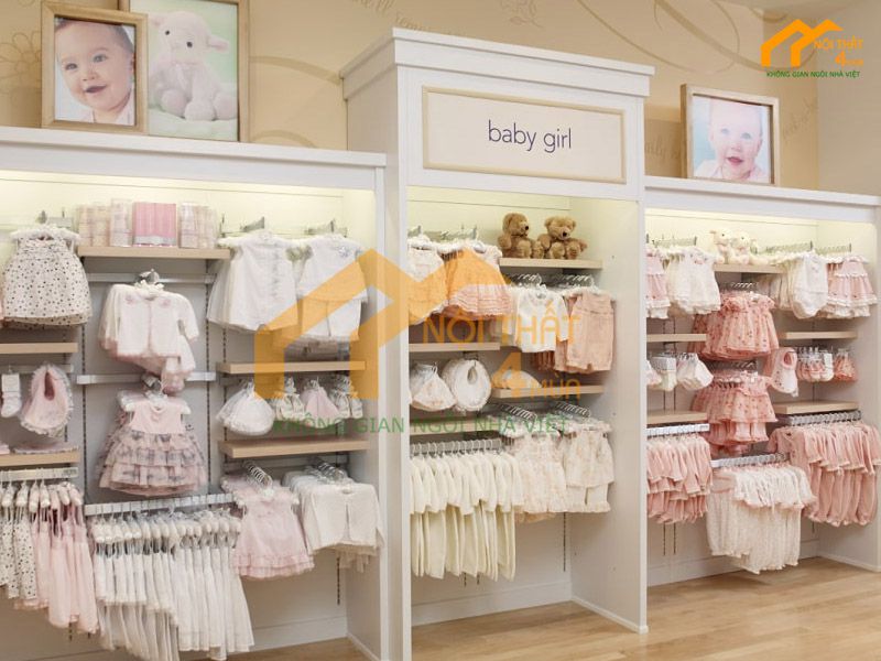 30+ Mẫu thiết kế shop mẹ và bé nhỏ đẹp và ấn tượng 29 Thiết kế shop Mẹ và Bé màu hồng đẹp