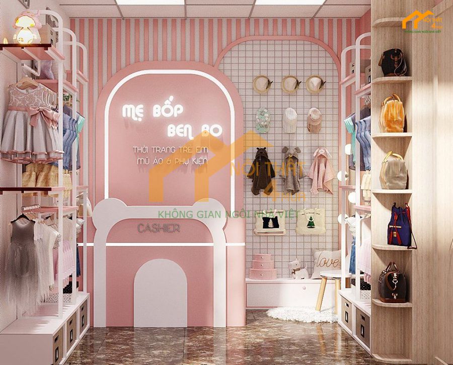 Mẫu thiết kế shop phụ kiện theo phong cách thanh lịch