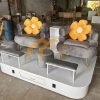 Bộ ghế nail cao cấp màu xám - GLN35 1 Bộ ghế nail cao cấp màu xám đẹp