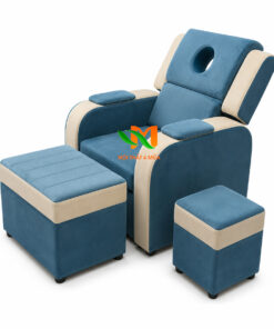 Ghế massage foot 2 màu xanh kem