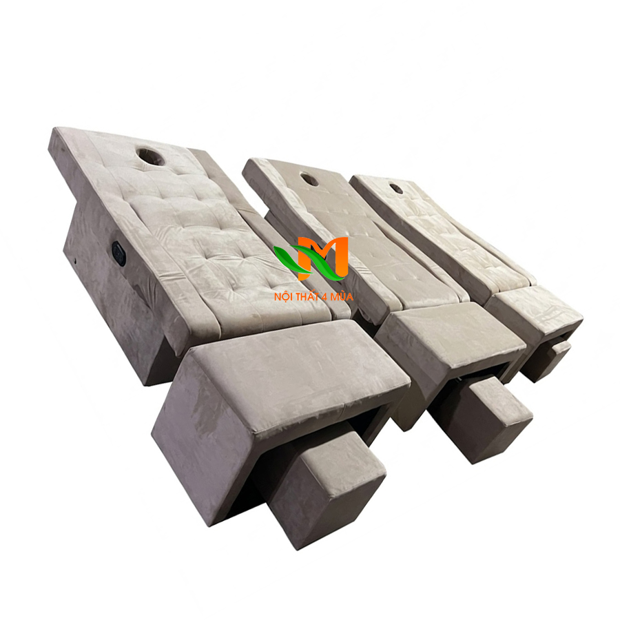 Ghế foot điện nhung cao cấp Ghế foot điện nhung cao cấp