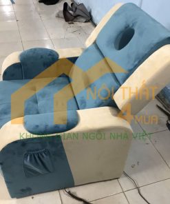 Ghế massage foot 2 màu xanh kem