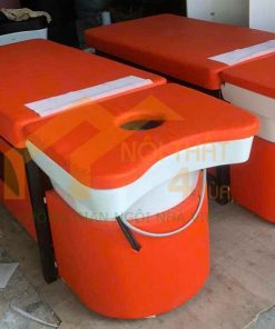 Giường gội chân sắt màu cam