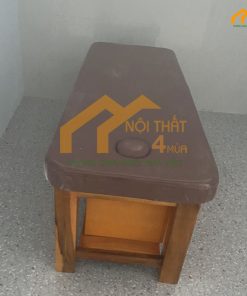 Giường massage gỗ tràm có hộc tủ - GGTH01 4 Giường spa có hộc tủ hiện đại