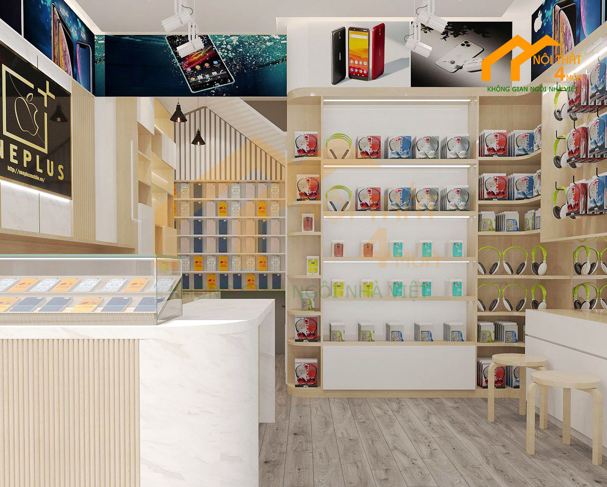 20+ Mẫu thiết kế cửa hàng phụ kiện điện thoại đẹp Hot 2025 5 Thiết kế shop phụ kiện điện thoại