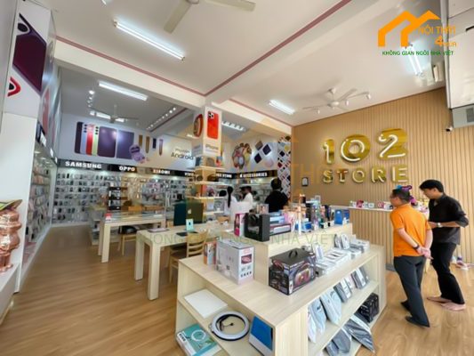 thiết kế cửa hàng phụ kiện điện thoại