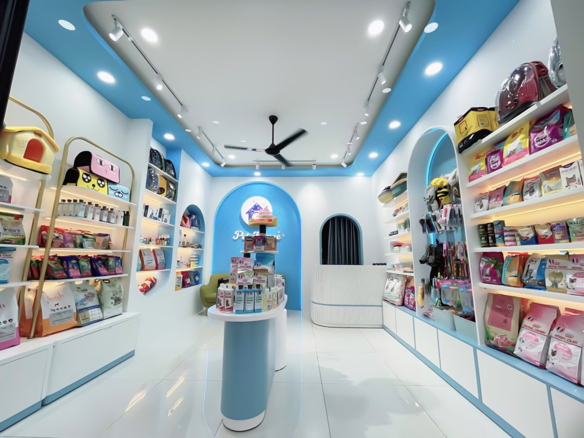Thiết kế shop thú cưng theo xu hướng 2025 thu hút, ấn tượng 6 lựa chọn màu sắc chủ đạo hài hòa