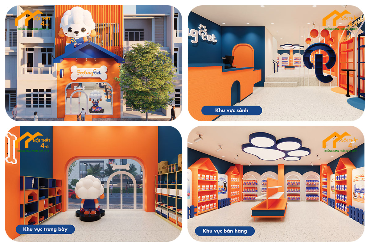 Thiết kế shop thú cưng theo xu hướng 2025 thu hút, ấn tượng 14 mẫu thiết kế pet shop đẹp và ấn tượng 6