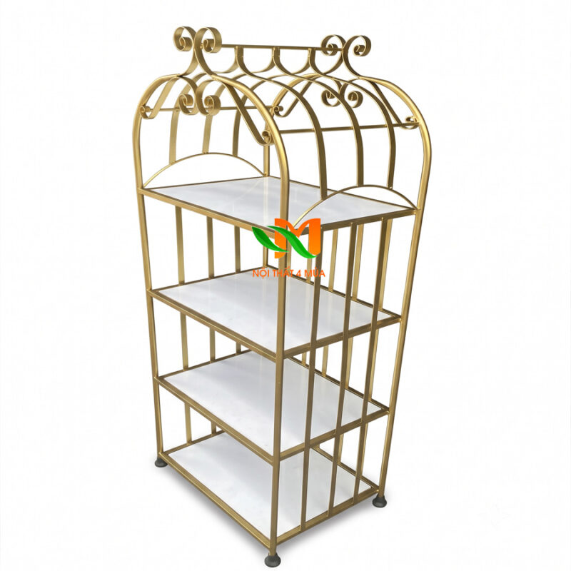 Kệ trưng bày 4 tầng bằng sắt đẹp