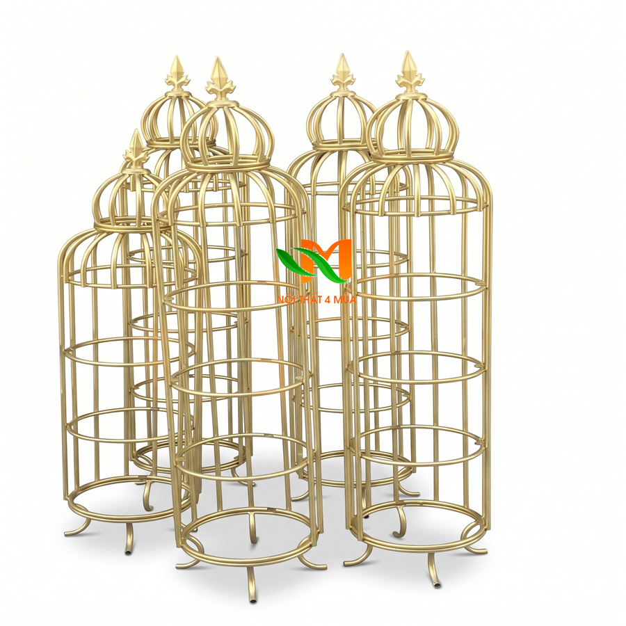 Kệ trưng bày hình lồng chim 3 tầng – KLC01 1 Ke trung bay hinh long chim 3 tang – KLC01 1