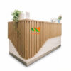 Quầy lễ tân chữ L 2m4 hiện đại - QTN08