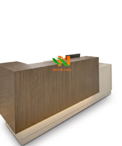 Quầy spa chữ L 2m vân gỗ hiện đại - QTN15
