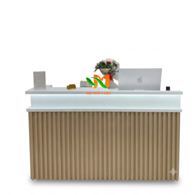 Quầy thu ngân chữ L lam sóng đẹp