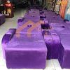 Bộ ghế foot massage body bọc nhung màu tím - GMF53 1 ghế massage chân và body bọc nhung tím
