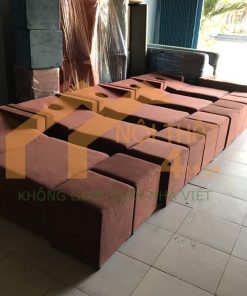 Bộ ghế foot massage body bọc nhung màu nâu - GMF52 4 ghế massage foot body bọc nhung mau nâu