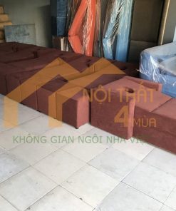 Bộ ghế foot massage body bọc nhung màu nâu - GMF52 5 ghế massage foot body màu nâu