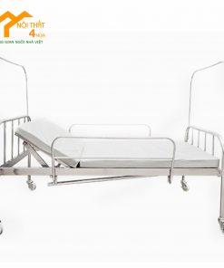 giường bệnh nhân 1 tay quay inox