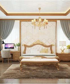 Giường ngủ gỗ tự nhiên GNHD33