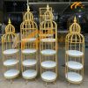 Kệ trưng bày hình lồng chim 3 tầng - KLC01 2 Kệ trưng bày sắt mỹ nghệ lồng chim